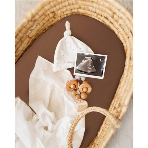 Muslin Bassinet Sheet for Baby Girl Boy,Stylish Boho Cotton Fitted for Hourglass - Picture 6 of 7